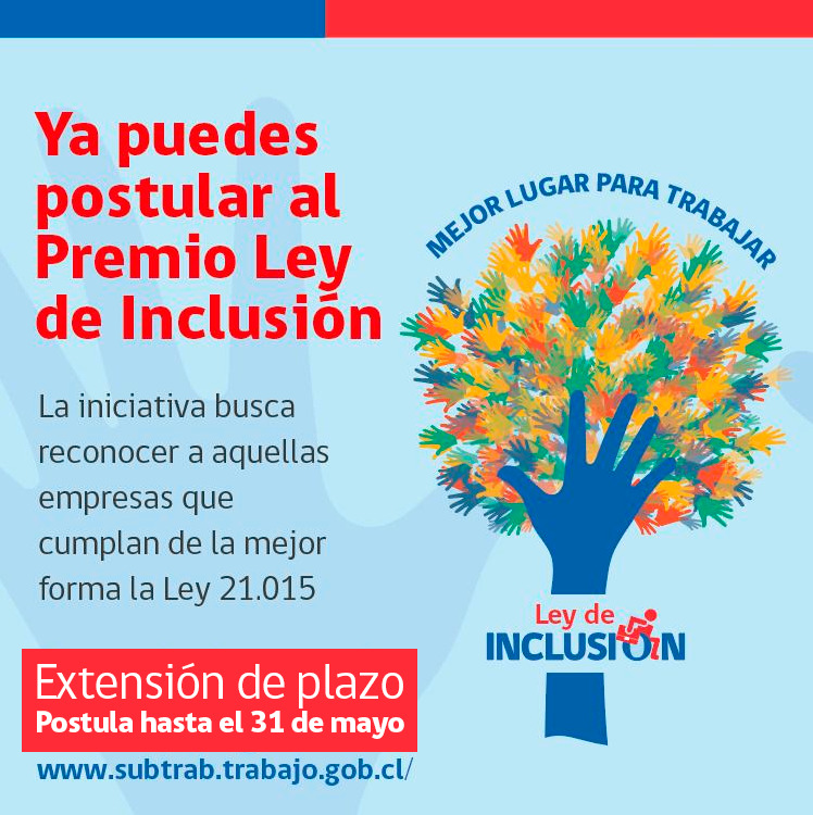 Extienden plazo para postular al premio empresas inclusivas  