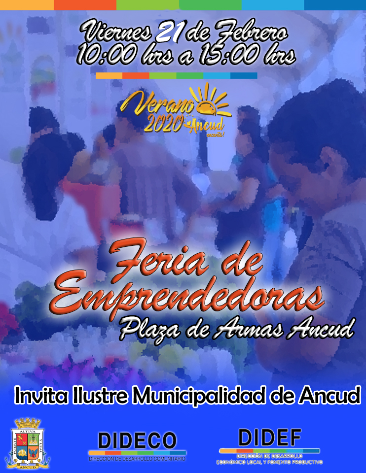 Municipio de Ancud invita a participar de la Feria de Emprendedoras en la Plaza de Armas
