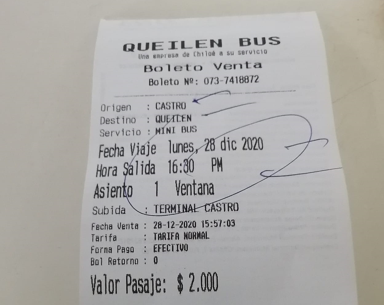 Queilen Bus responde denuncias por cobro de pasajes en ruta Castro - Queilen