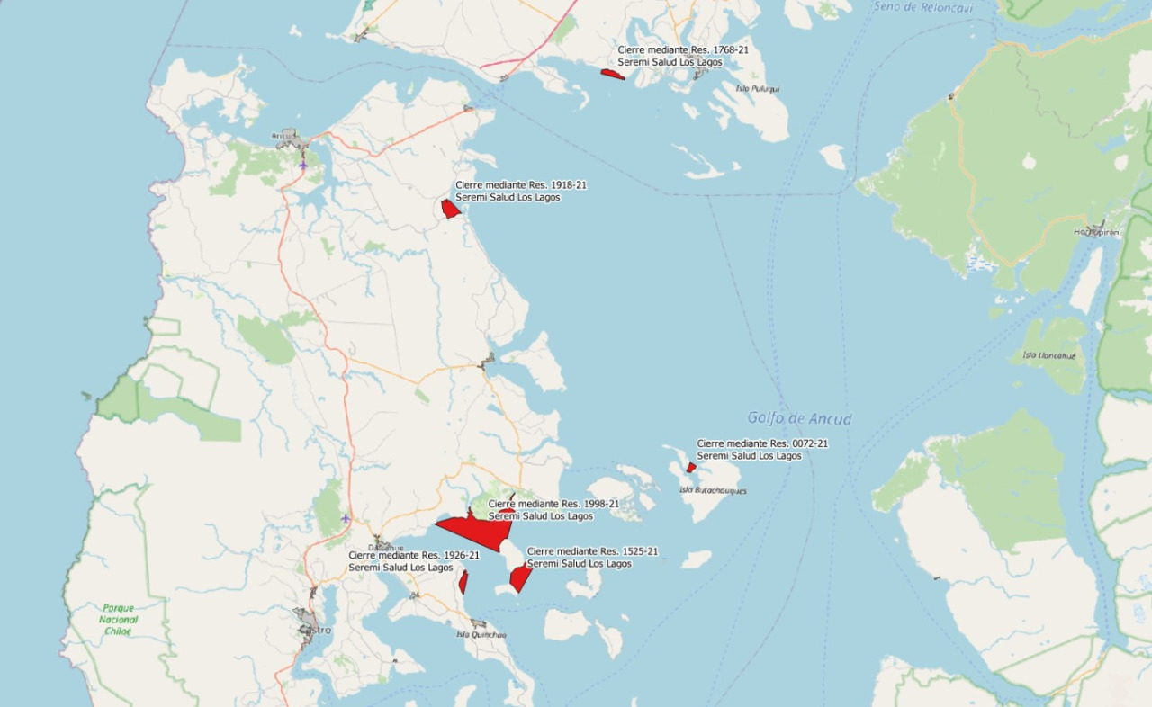 Seis áreas cerradas por presencia de marea roja