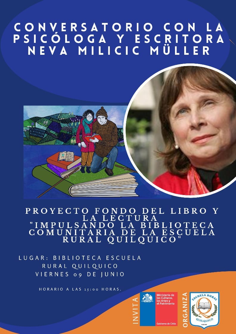 Biblioteca comunitaria de Escuela de Quilquico recibirá a Neva Milicic