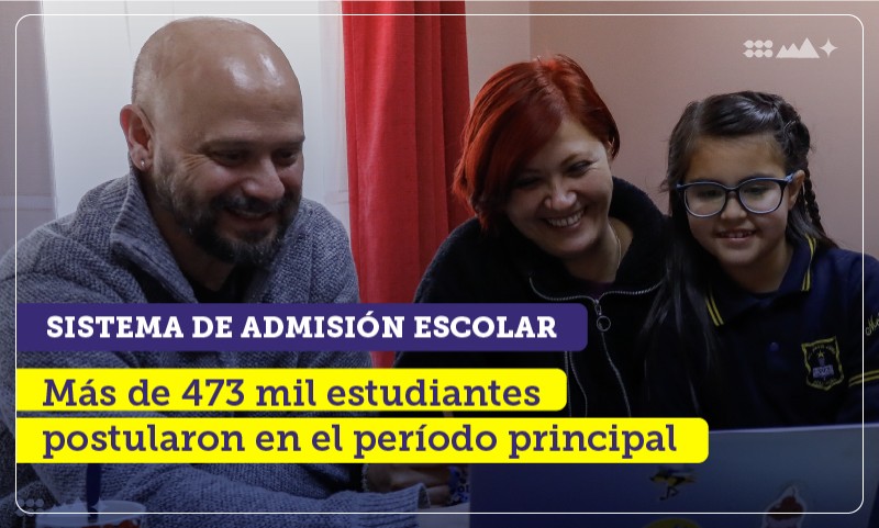Sistema de Admisión Escolar (SAE) recibió más de 473 mil postulaciones en su período principal