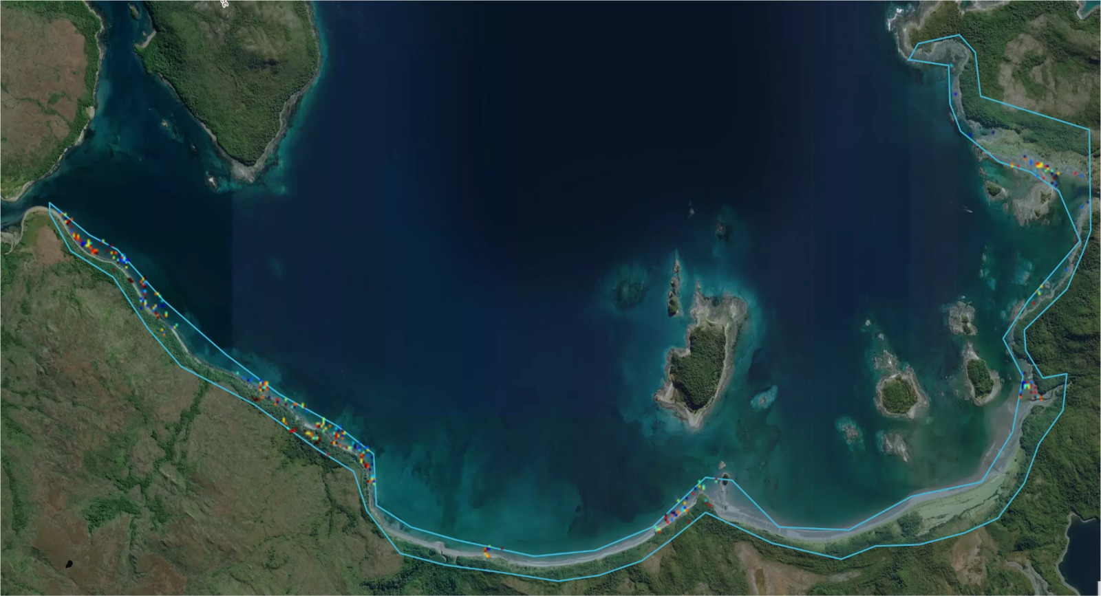 Concluyen pruebas para monitorear residuos en borde costero usando fotos satelitales e inteligencia artificial