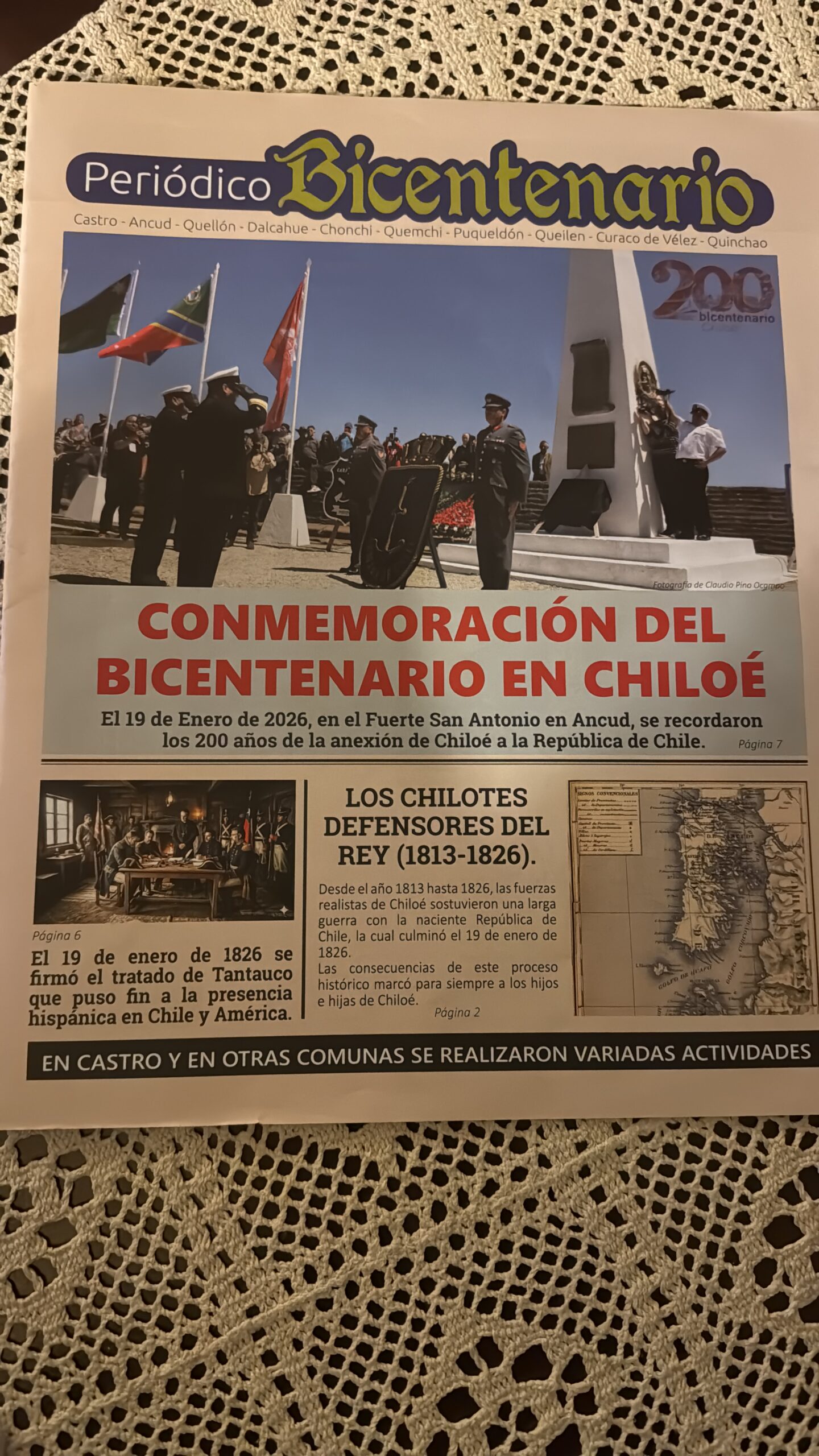 Presentarán periódico sobre el Bicentenario de Chiloé