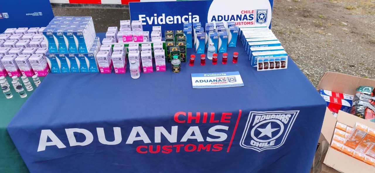 Aduanas realiza histórica incautación de medicamentos veterinarios y presunto fentanilo en la Región de Los Lagos
